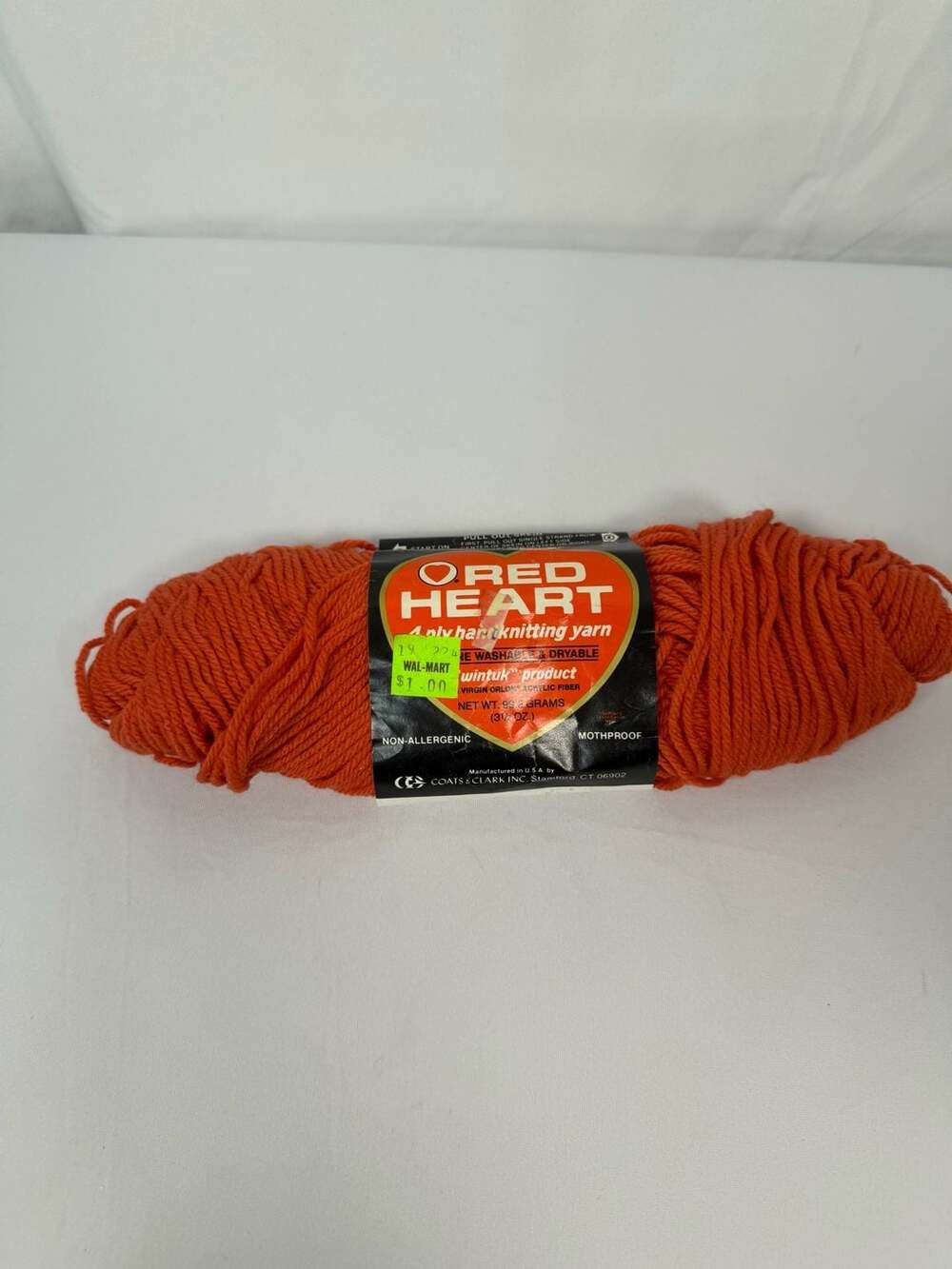 Red Heart 4-Ply Handknitting Yarn 282 Rust Acrylic Skein